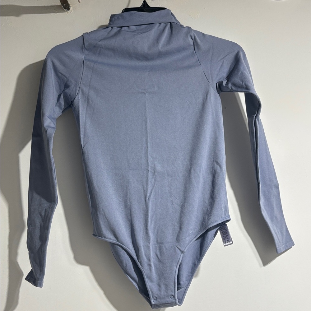 SKIMS Blue Long Sleeve Fitted Bodysuit